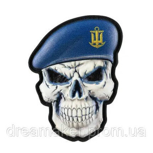 Шеврон череп в берете (Общий ВМС) Шеврон Военно-морских сил (AN-12-203)