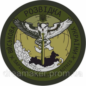 Шеврон "Военная разведка Украины" сова (AN-12-221)