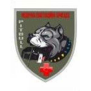 Шеврон Питбуль Медицинская эвакуационная бригада крест (AN-12-289). Photo 2