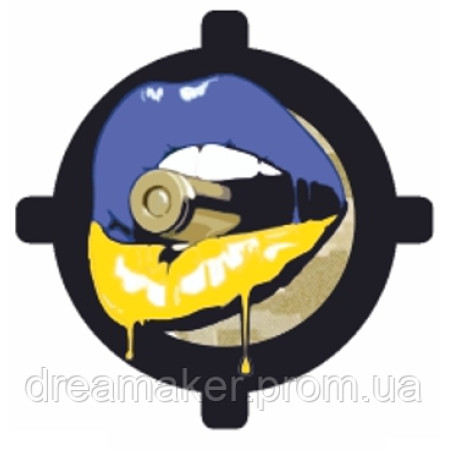 Шеврон Губи з кулею прапор (AN-12-347)