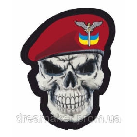 Шеврон череп в берете ДШВ "Десантно-штурмовые войска" (AN-12-198-)