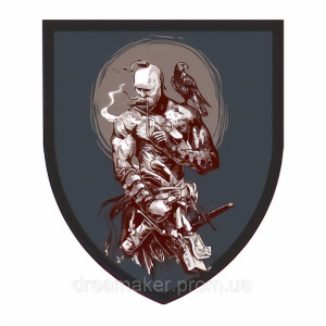 Шеврон Казак с мечом и ворон (AN-12-438)