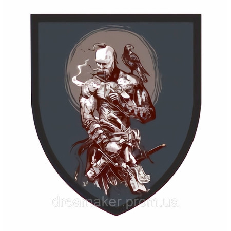 Шеврон Казак с мечом и ворон (AN-12-438)