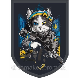 Шеврон "Подружка Патрона" боевая кошка (AN-12-486)