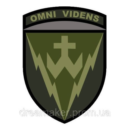 Шеврон 14 радіотехнічна бригада Omni Videns Війська зв'язку (AN-12-563)