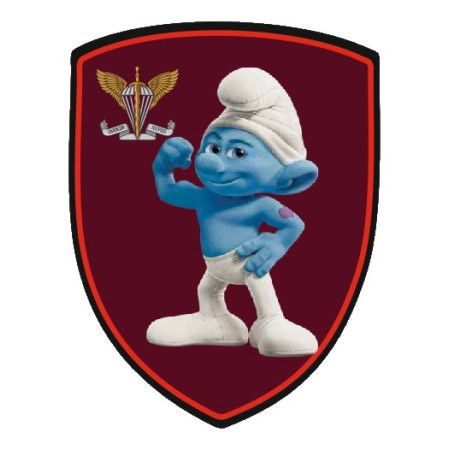 Шеврон Смурфики ДШВ "Завжди перші" (AN-12-483-2)