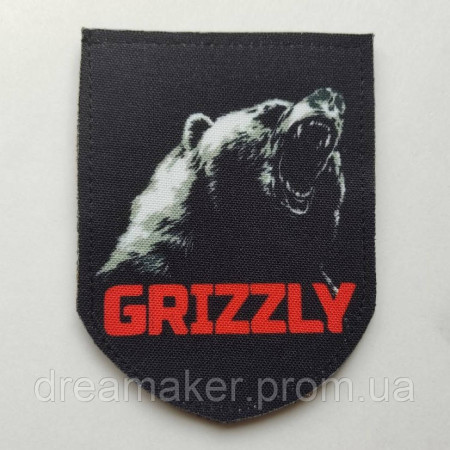 Шеврон медведь "Grizzly" Гризли (AN-12-376-2)