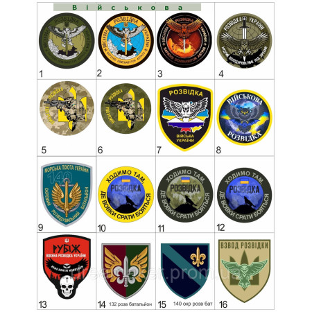 Шеврон военная разведка Подборка (AN-12-388-3)