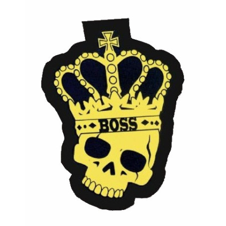 Шеврон череп у короні "Boss" (AN-12-30-9)