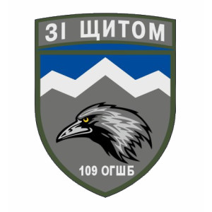 Шеврон 109 ОГШБ горно-штурмовая бригада "С щитом" (AN-12-558-6). Photo 2