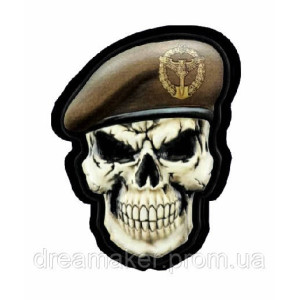 Шеврон череп в берете Военная разведка (AN-12-30-15)