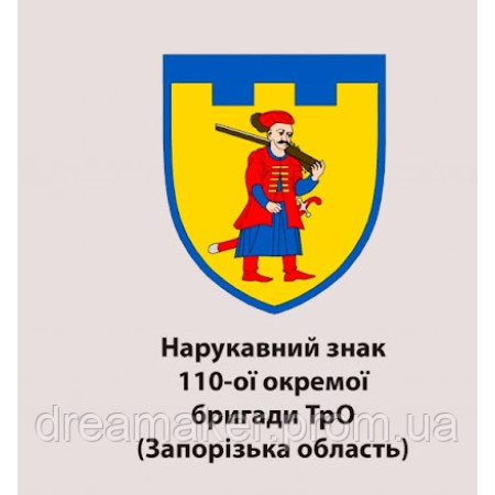 Шеврон Казак 110-й ОБ ТрО Запорожская область (AN-12-655)