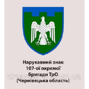 Шеврон 107-а окрема бригада ТРО 107 ОБРТРО Чернівецька область (AN-12-653)