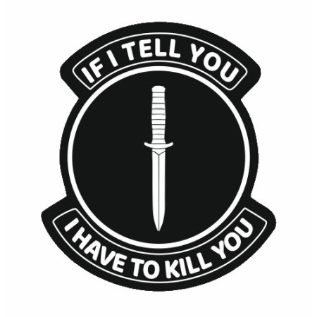 Шеврон "If I tell you I have to kill you" (AN-12-157-4)