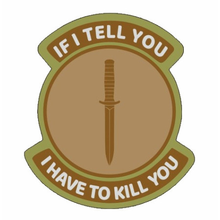 Шеврон "If I tell you I have to kill you" койот (AN-12-157-5)