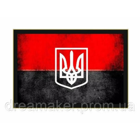 Шеврон красно-флаг УПА с тризубом Украины (AN-12-476-4)