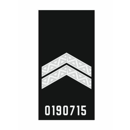 Шеврон погон Капрал полиции с личным номером жетона (AN-12-300-8)