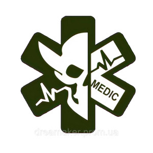 Шеврон "Medic" Нарукавный знак крест "Боевой медик" (AN-12-213-4)
