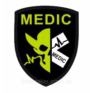 Шеврон "Medic" Нарукавный знак крест "Боевой медик" (AN-12-213-6)