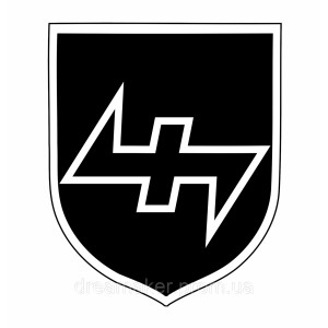 Шеврон 34-я гренадерская дивизия Wolfsangel Волчий крюк (AN-12-305-6)