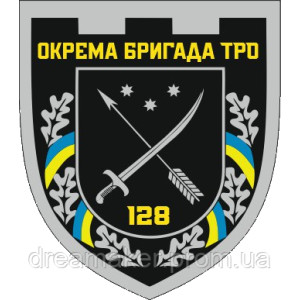 Шеврон 128 окрема бригада ТРО (128 ОБрТрВ) Дніпро тероборона (AN-12-463-4). Photo 3