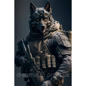 Шеврон Воин Боевой волк сухопутных войск (AN-12-462-5)