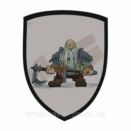 Шеврон боевой гном Воин викинг с топором (AN-12-576-13)