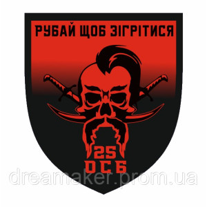 Шеврон 25-й отдельный стрелковый батальон (25 ОСБ) (AN-12-455-20). Photo 2