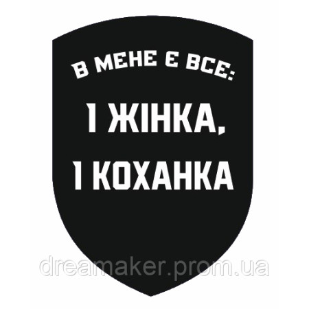 Шеврон "У мене є все і дружина та коханка" (AN-12-40-3)