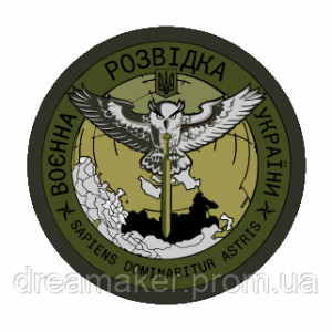 Шеврон "Военная разведка Украины" сова Охотник на орков Сапсан (AN-12-208-3). Photo 2