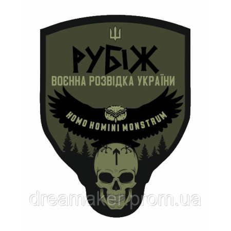 Шеврон Військова розвідка України "Рубіж" (AN-12-446-10)