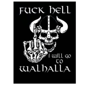 Шеврон "Fuck hell i will go to walhalla" (AN-12-845)