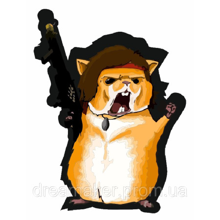 Шеврон Боевой хомяк Пулеметчик (AN-12-423-39)