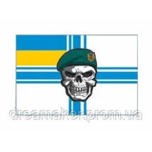 Шеврон Флаг морской пехоты череп в берете ВМС Украины (AN-12-920)
