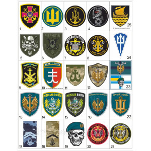 Шеврон Флаг морской пехоты ВМС Украины "Верный всегда" (AN-12-921). Photo 2