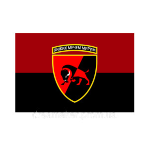 Шеврон флаг 22-я отдельная механизированная бригада (22 ОМБр) "Диких мечом мирим" (AN-12-377-38). Photo 2