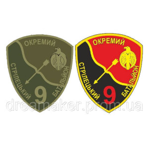 Шеврон 9-й отдельный стрелковый батальон (9 ОСБ) парадный (AN-12-978). Photo 3