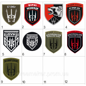Шеврон Правый сектор Добровольческий украинский корпус (67 ОМБр ДУК) (AN-12-214-12). Photo 2