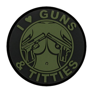 Шеврон "I love guns & titties" (AN-12-956-2)