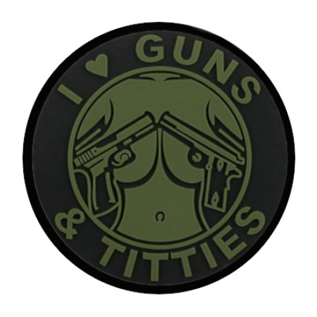 Шеврон "I love guns & titties" (AN-12-956-2)