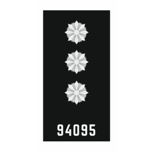 Шеврон погон Старший лейтенант поліції з номером жетону (AN-12-300-27). Photo 2