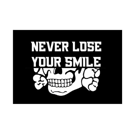 Шеврон Череп "never lose your smile" (AN-12-1019)