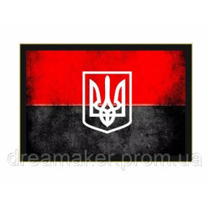 Шеврон красно-флаг УПА с тризубом Украины (AN-12-476-6). Photo 2