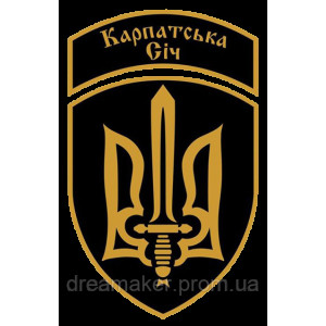 Шеврон Белые демоны Отдельный добровольческий батальон "Карпатская сечь" на (AN-12-343-4). Photo 2