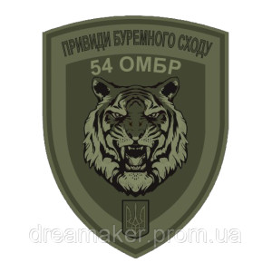 Шеврон 54 отдельная механизированная бригада 54 ОМБр "Призраки бурного востока" и парадный (AN-12-371-4). Photo 2