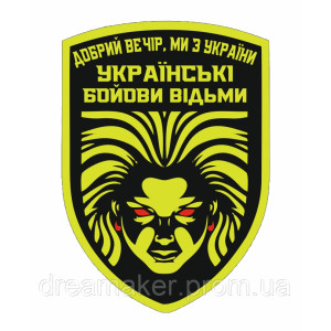 Шеврон "Добрый вечер мы из Украины - Украинские боевые ведьмы" (AN-12-275-2)