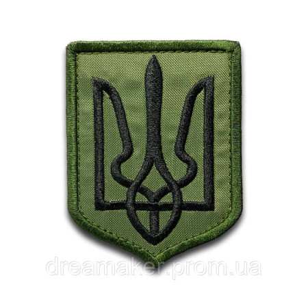 Шеврон тризуб України олива (ВШ-10)