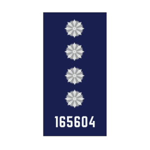 Шеврон погон Капитан полиции с номером жетона (AN-12-300-34)