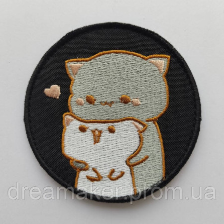 Шеврон котики "Я завжди поруч" Моті Піч та Гома (вш-395)