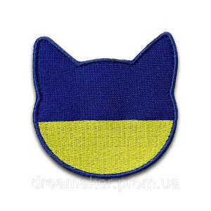 Шеврон котик флаг Украины (вш-429)